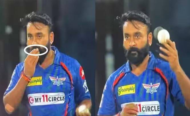 Caught in the act: Violation draws demand for action against Indian spinner Mishra