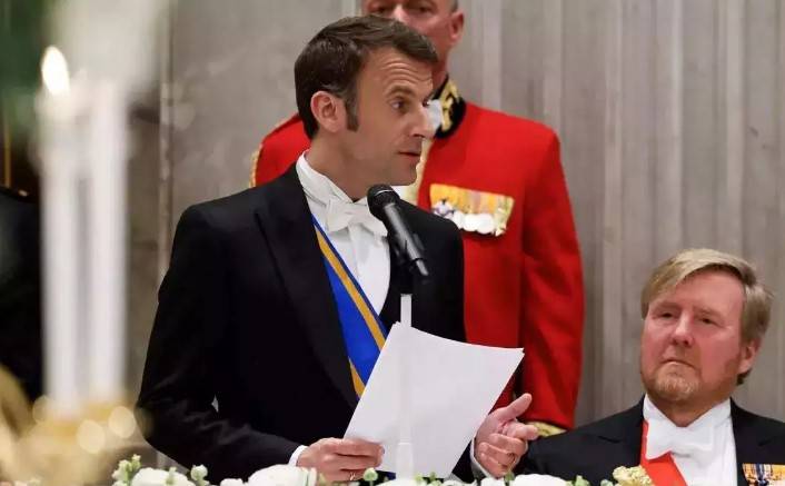 Macron heckled by protesters on Dutch state visit