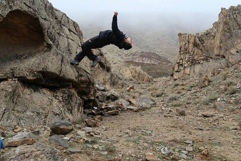 Ammad Parkour on the moves 
