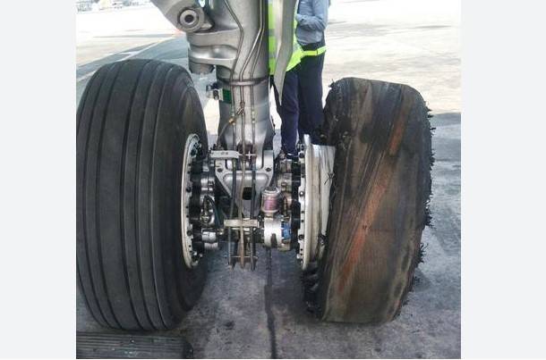 PIA flight delayed due to tyre burst