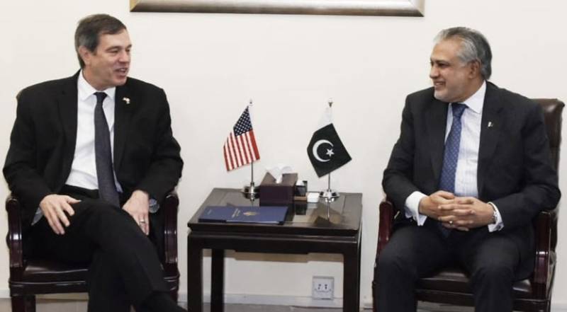 US envoy holds talks with Ishaq Dar