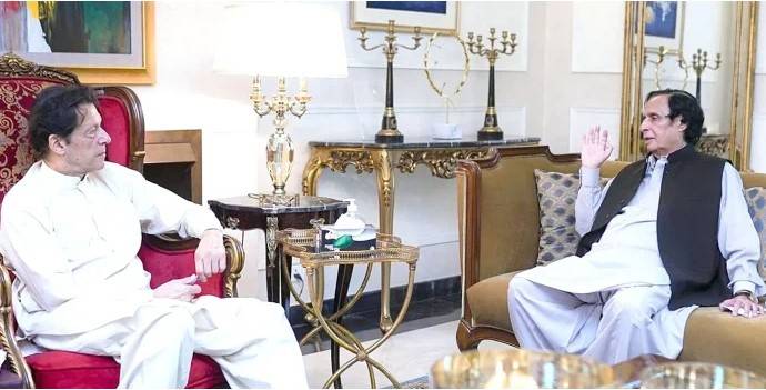 Pervaiz Elahi meets Imran Khan, discusses political strategy after May 16