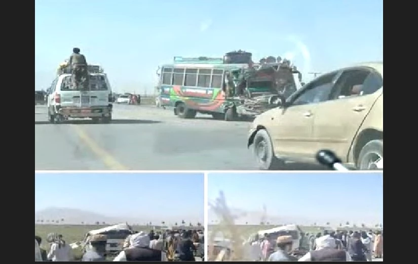 Four die in Balochistan van-bus collision