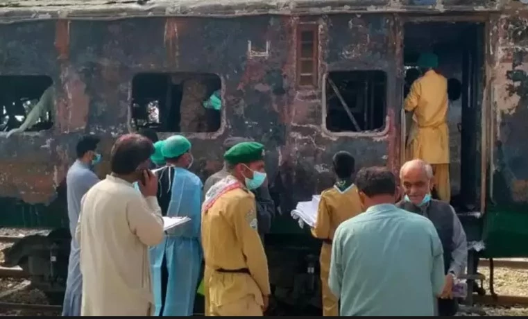 Fire erupts in train’s bogie in Taxila
