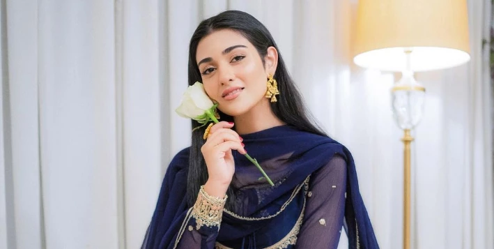 Sara Khan shows off Eid dress