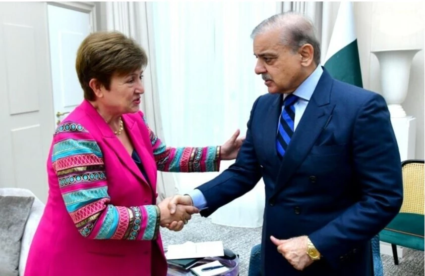 In talks with IMF chief, PM Shehbaz hopes for early release of funds