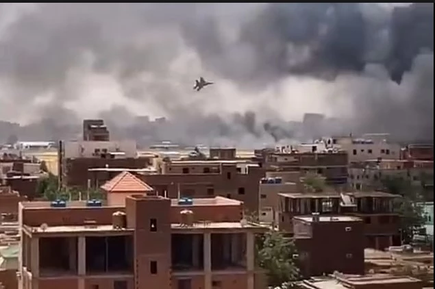 Sudan fighter jet shot down as battles rage across capital