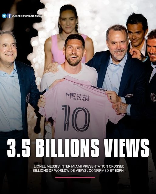 Legend of Football Messi breaks world record of Ronaldo by getting 3.5 billion views