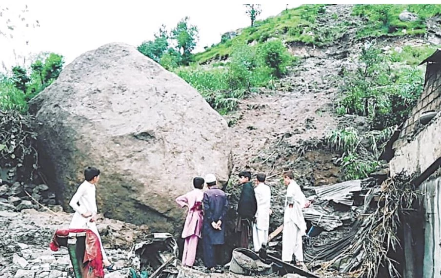 Two killed, three injured in Swat landslide
