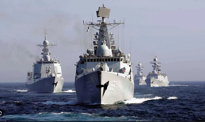 Russia, China hold joint naval war games