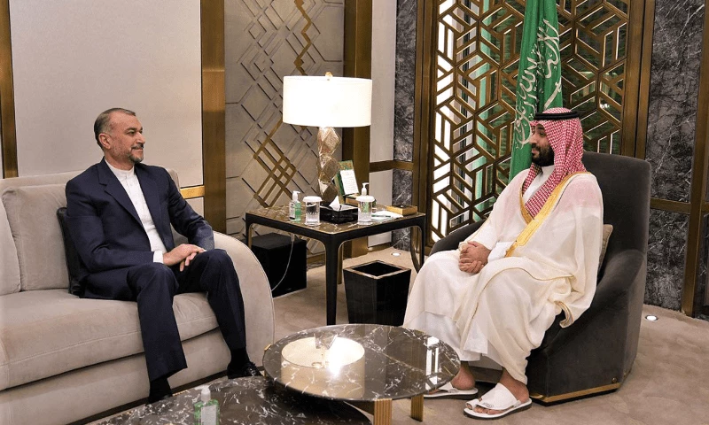 Iran top diplomat meets Saudi Crown Prince Mohammed bin Salman
