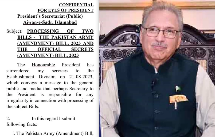 Secretary denies President Alvi's allegations, demands inquiry into bills issue