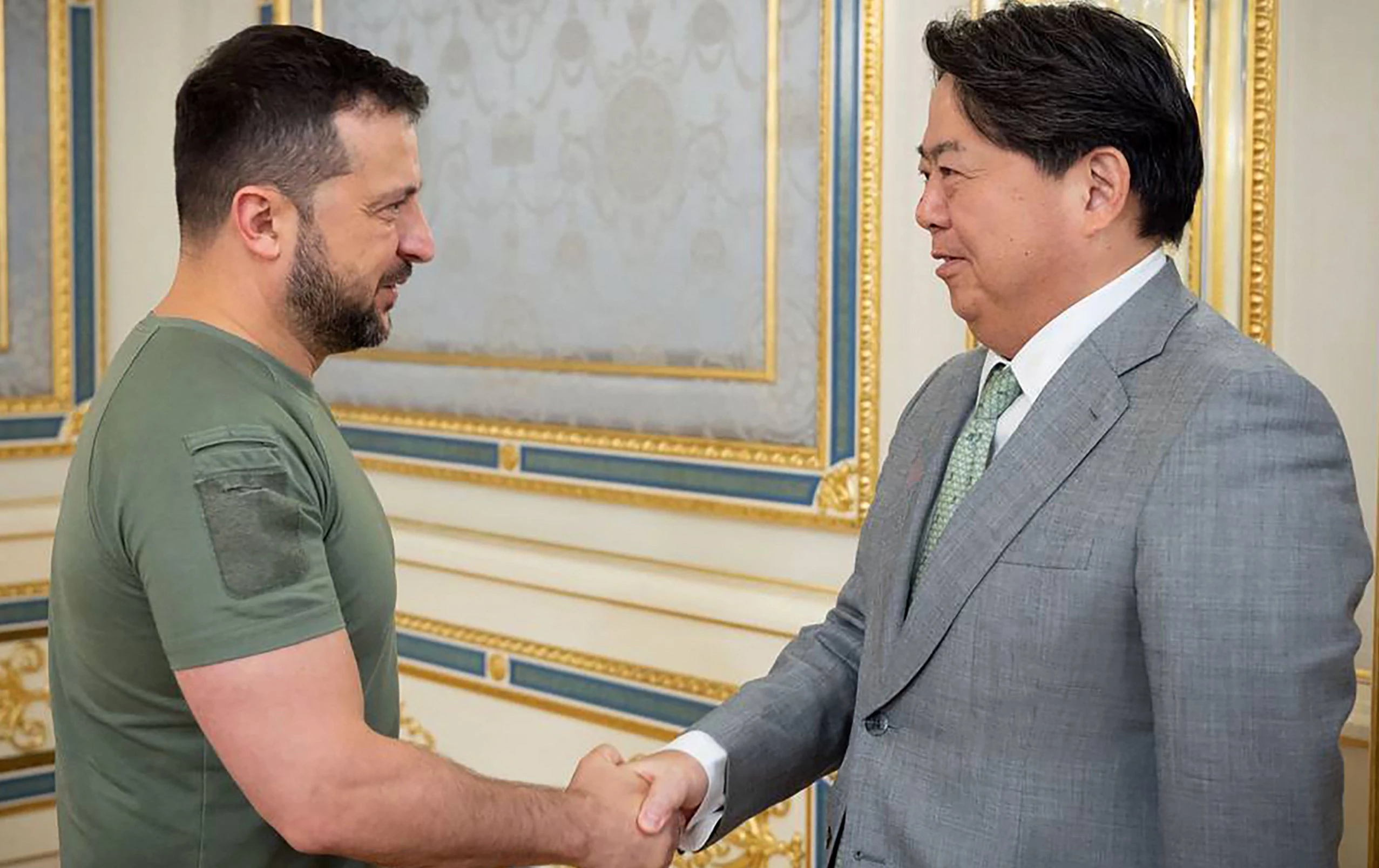 Japanese foreign minister discusses Ukraine aid during visit