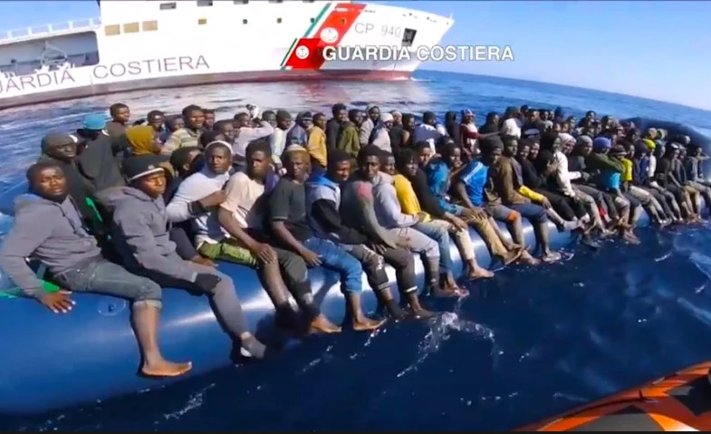 Migrants rescued after fire on Italy ferry