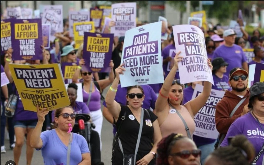 More than 75,000 US health care workers begin 3-day strike