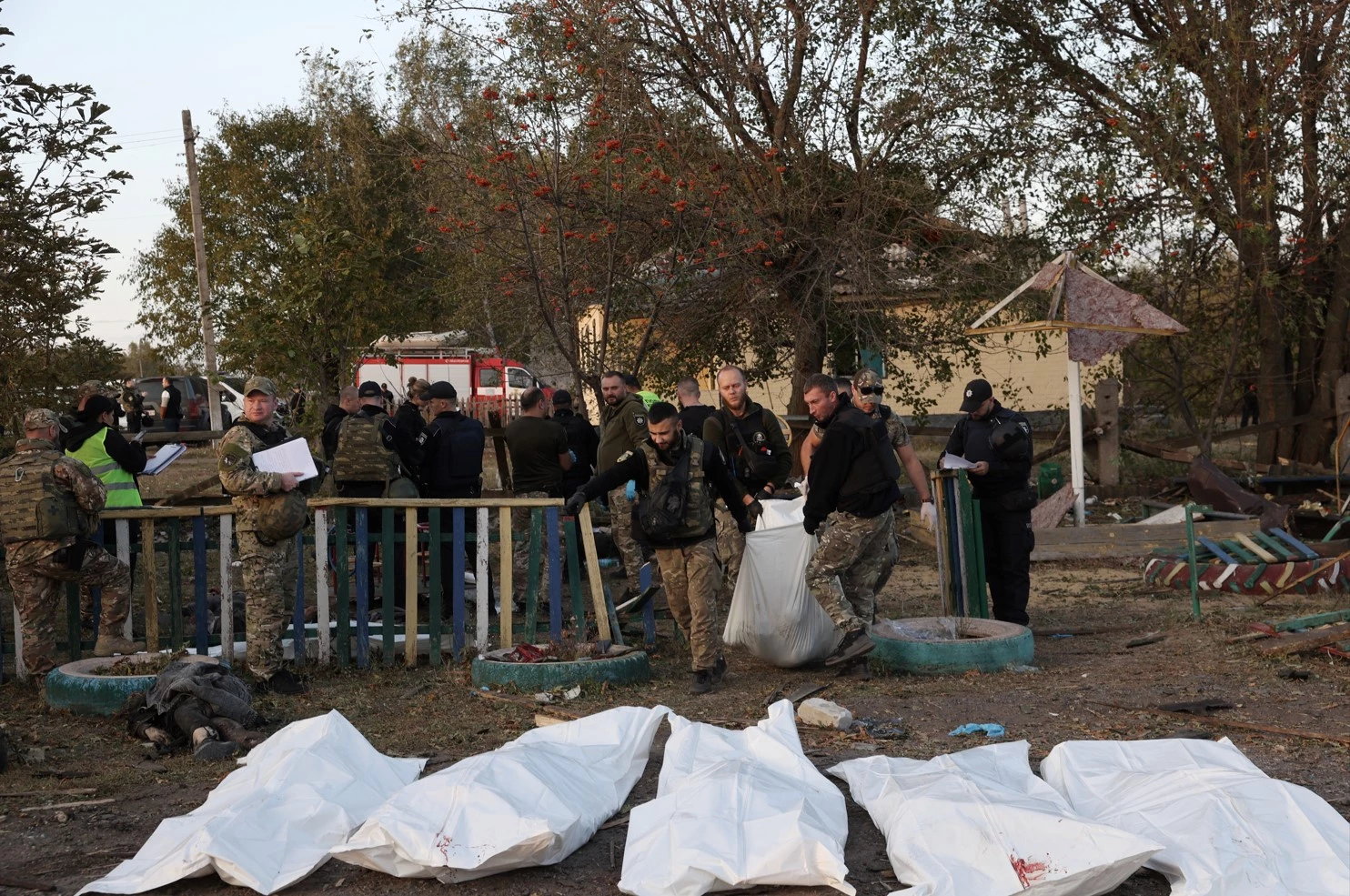 Russian strike kills 51 gathered for wake in east Ukraine