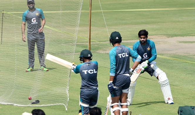 Pakistan team holds practice session before 2nd World Cup match against Sri Lanka