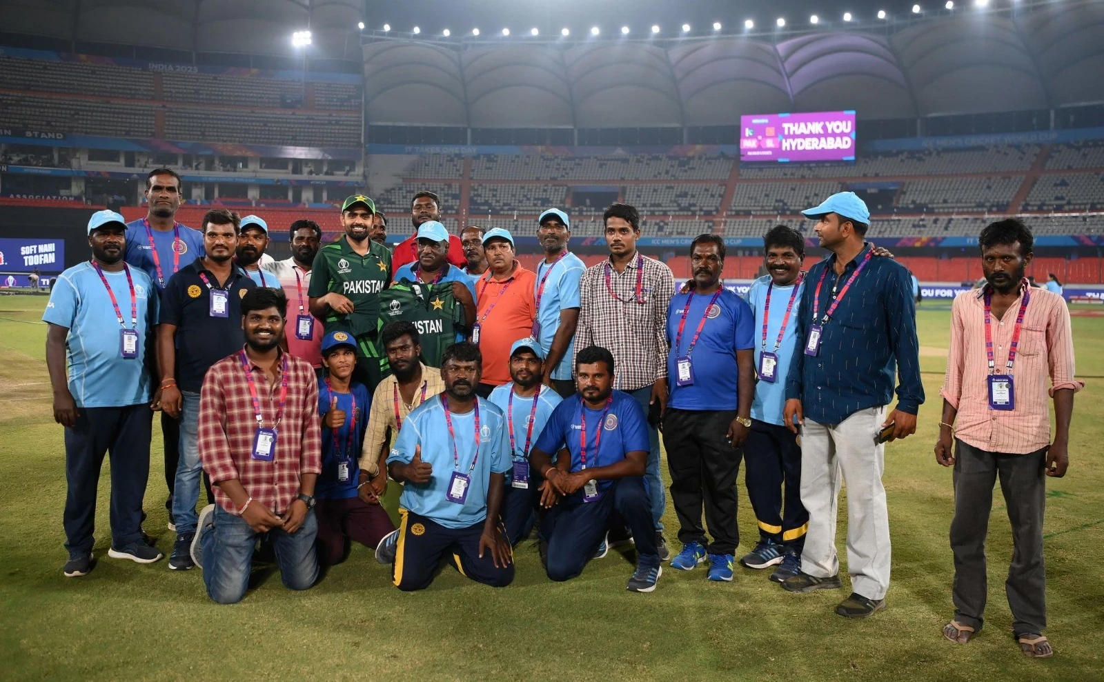 Cricket World Cup: Babar Azam mingles with ground staff after historic victory
