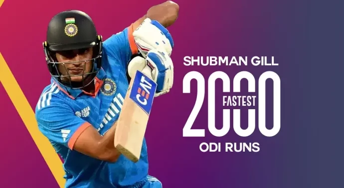 India's Gill fastest to 2,000 runs in ODI cricket