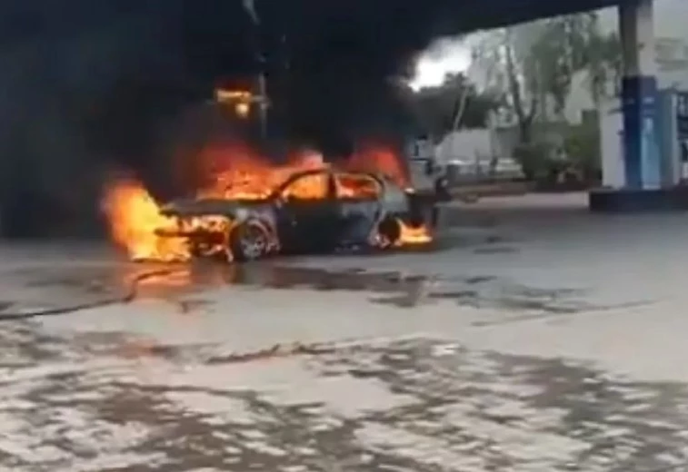 Man dies after fire breaks out at Jaffarabad petrol pump