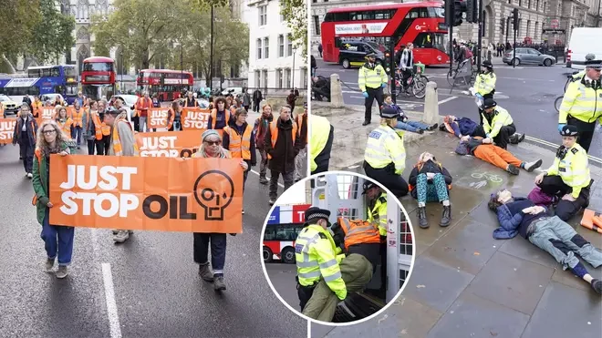 Dozens of climate activists arrested after London 'slow march'