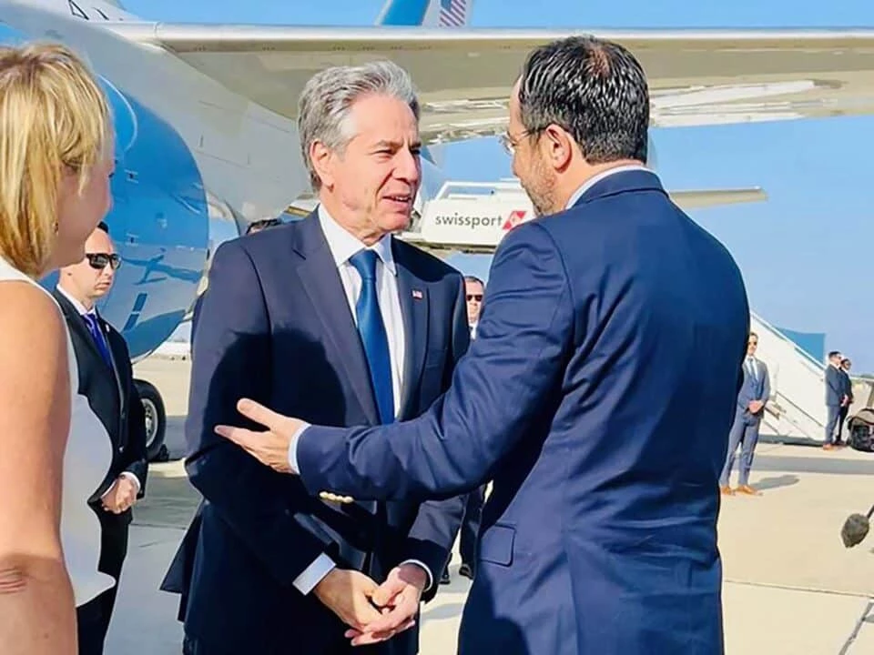Blinken discusses sea route for Gaza aid with Cyprus president