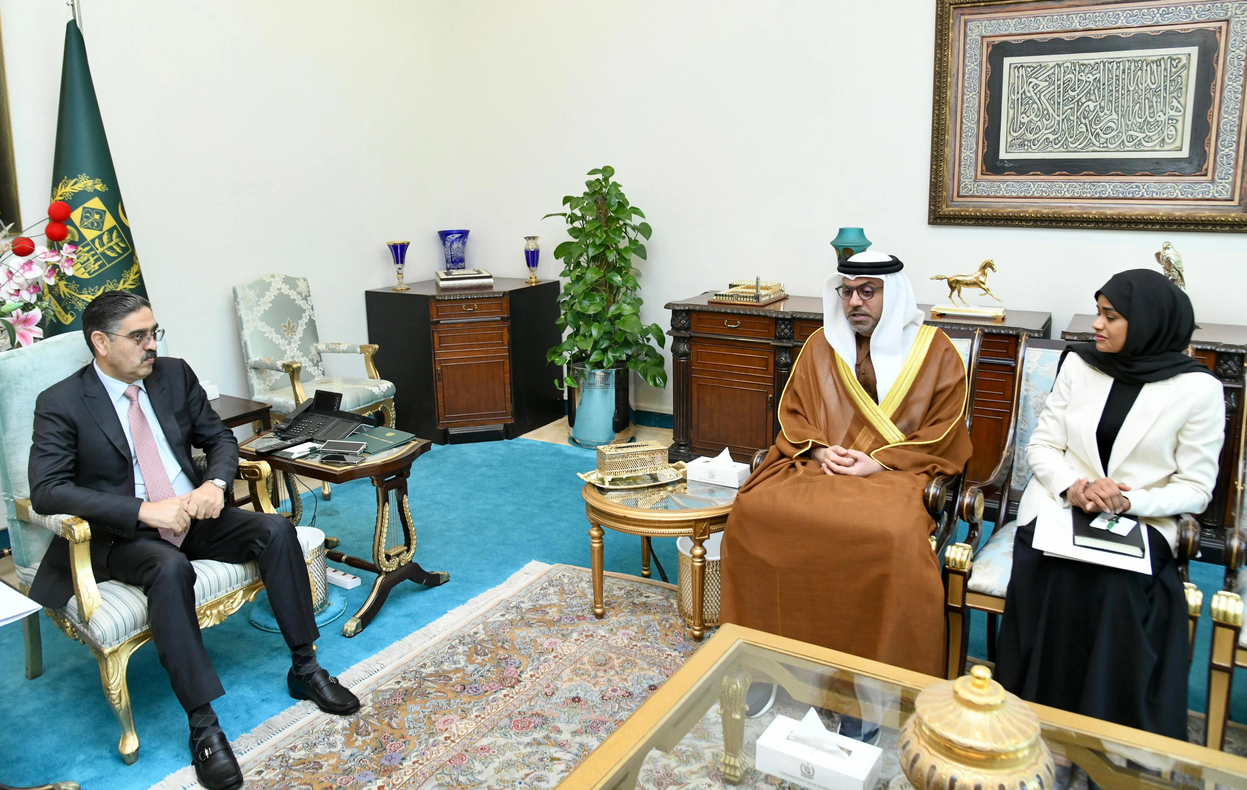 UAE Ambassador Hamad Obaid calls on PM Kakar to discuss COP-28 meeting