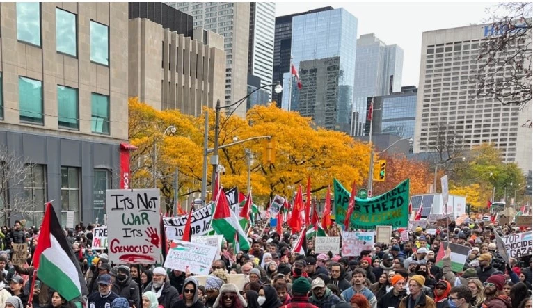 Thousands demonstrate in Canada for ceasefire in Gaza