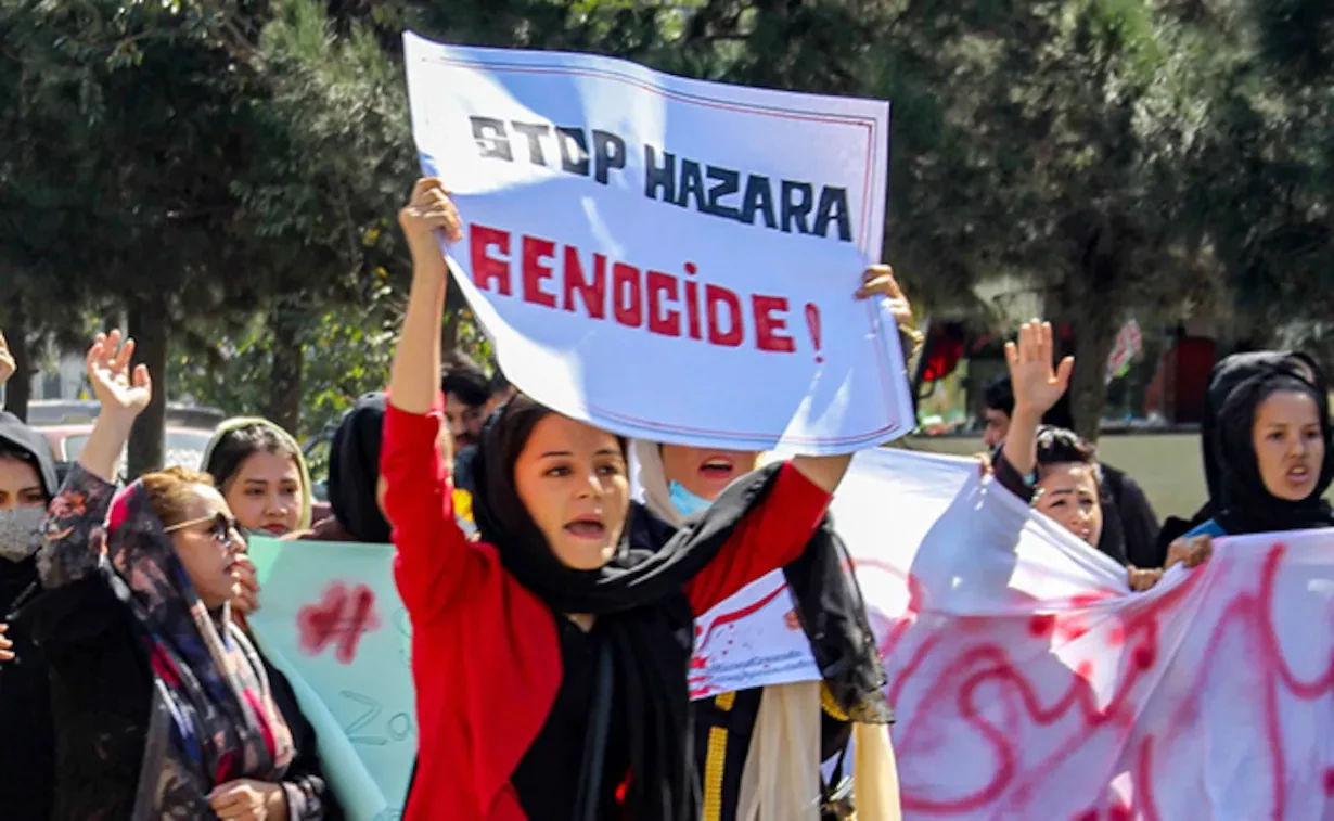 Afghan Shiite women protest against attacks on community