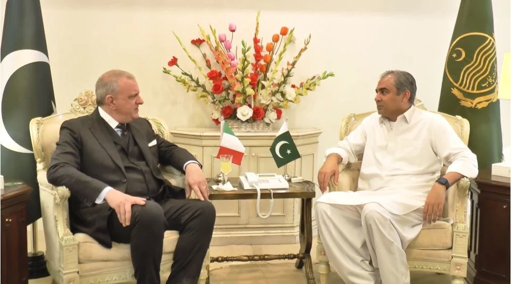Italian ambassador calls on CM Naqvi to strengthen economic partnership