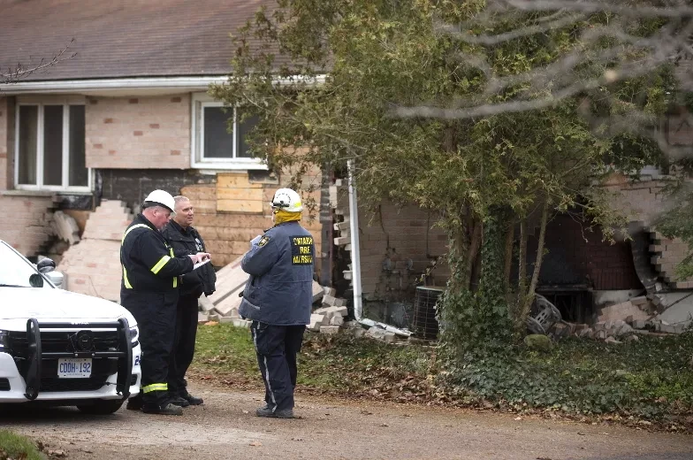 Police investigate after blast razes house near US capital