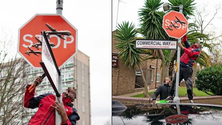 Two men run off with new London Banksy installation