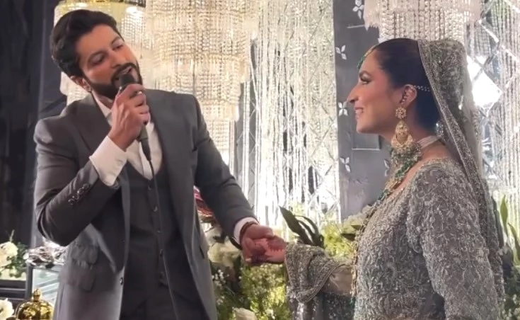 Arsalan Faisal’s soulful serenade for wife at wedding reception