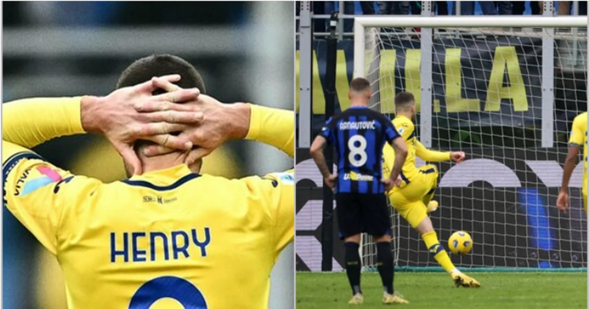 Verona striker Henry denounces death threats after Inter penalty miss