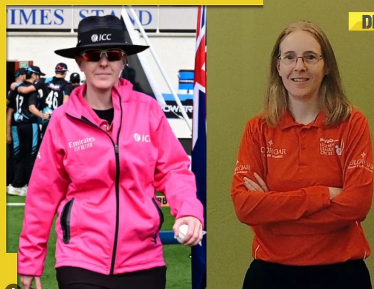 Female New Zealand umpire stands in Pakistan-NZ T20 match