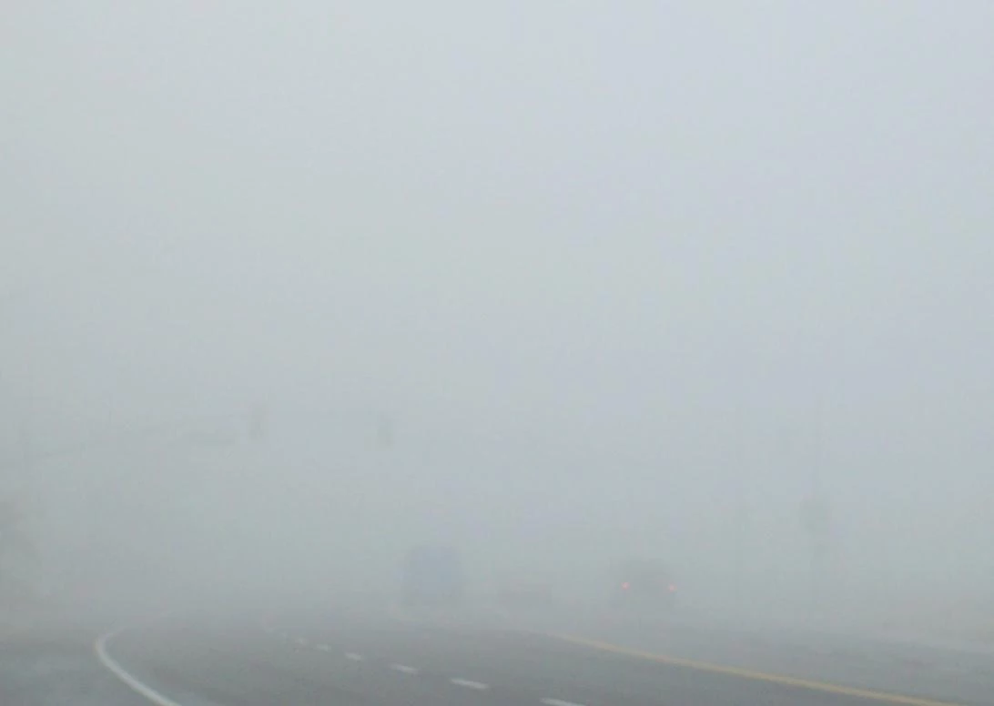 Fog hinders vehicles moment at several sections of motorways