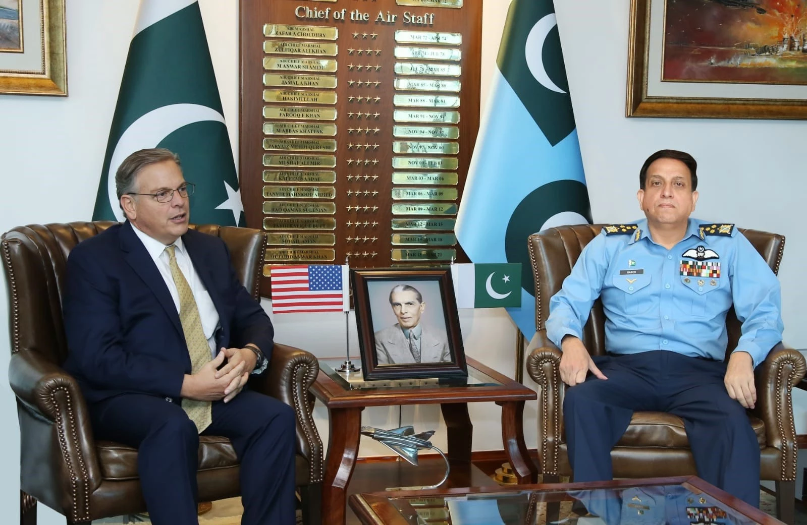 US envoy meets Pakistan Air Chief, discusses cooperation and training