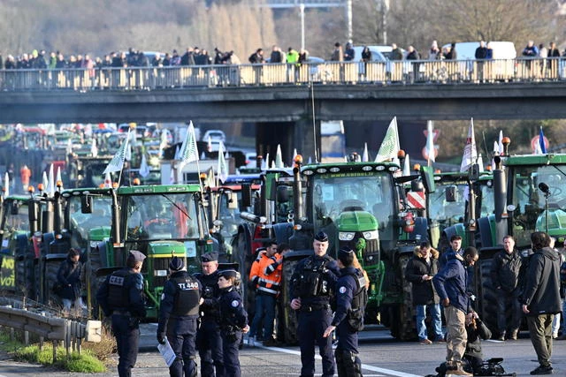 Police arrest 79 at farmers' protest around Paris market: source