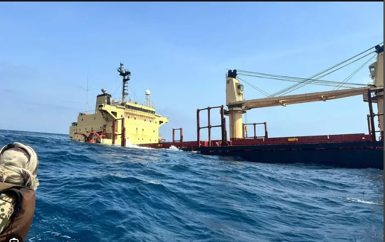 Cargo ship sunk by Huthi strike poses environmental risk