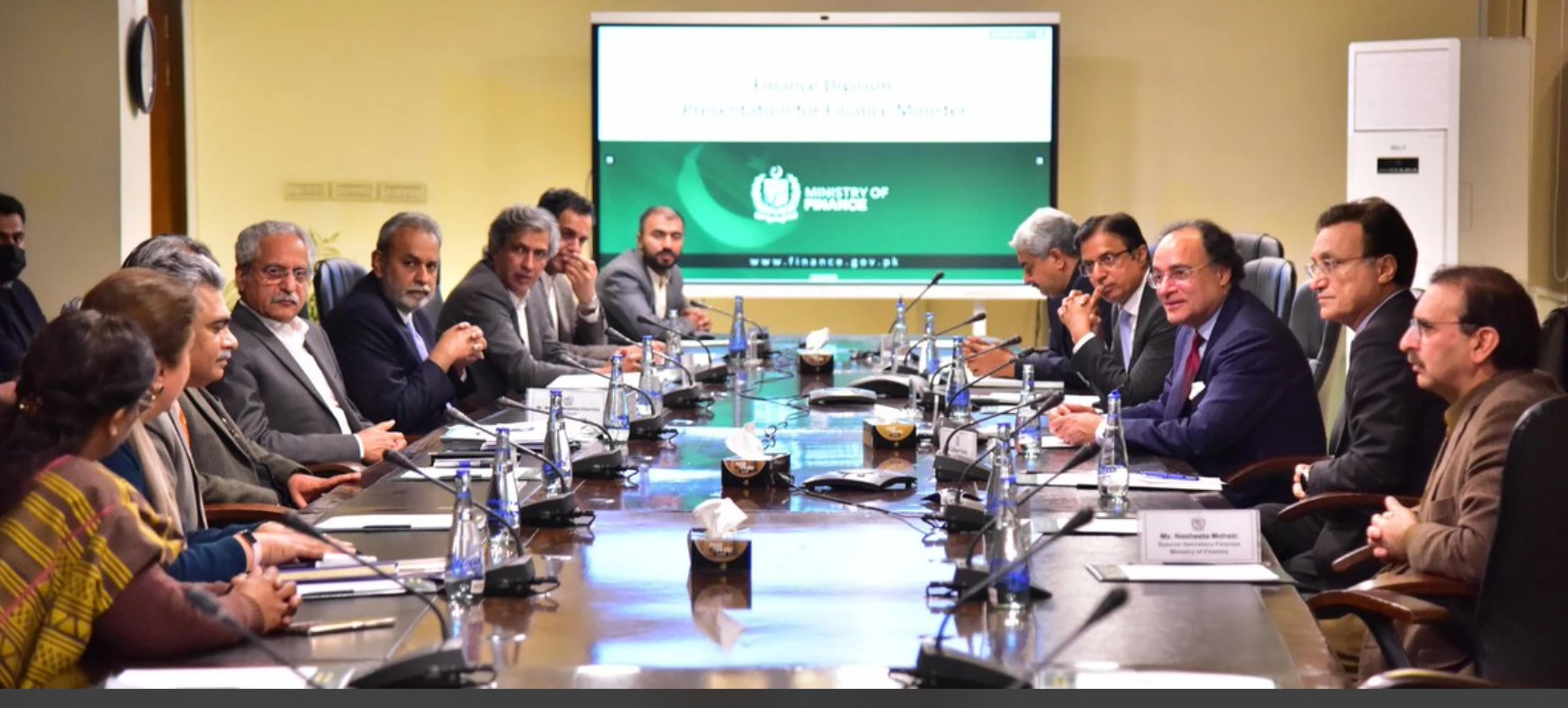 Finance Minister Muhammad Aurangzeb takes charge of office