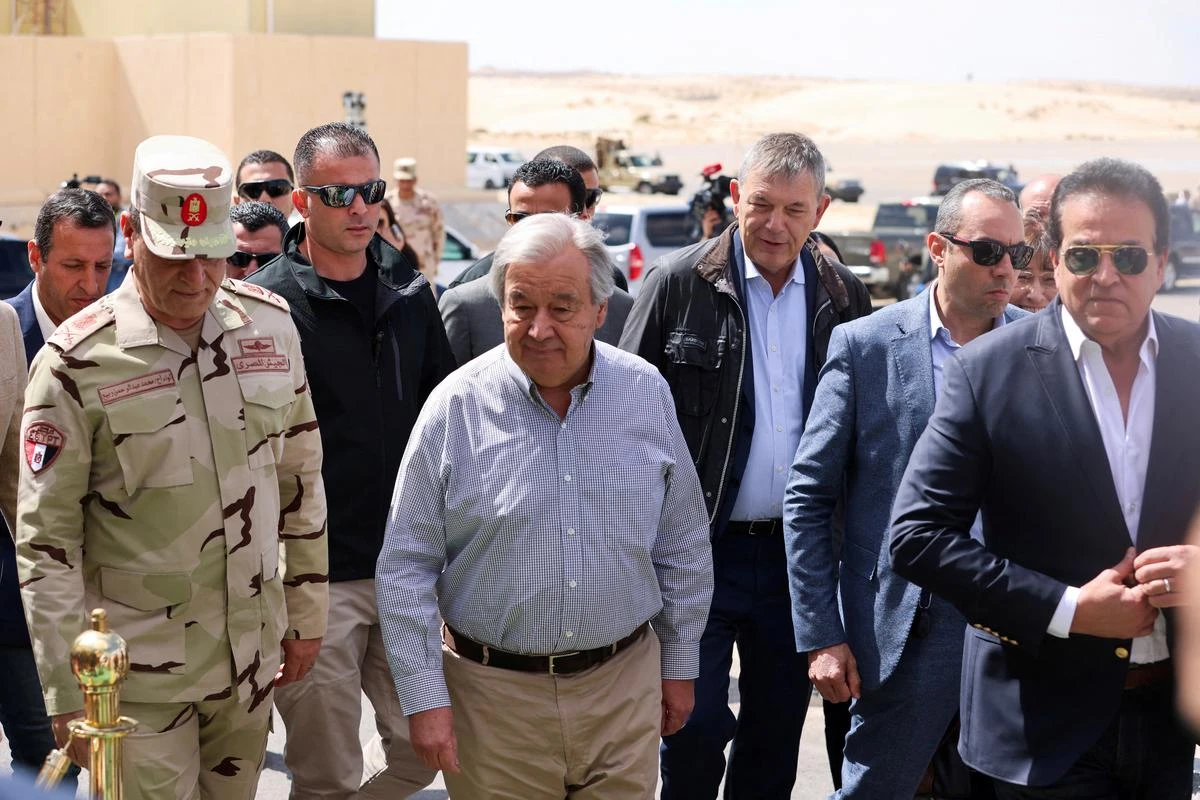 UN chief in Egypt to push ceasefire during Gaza border visit
