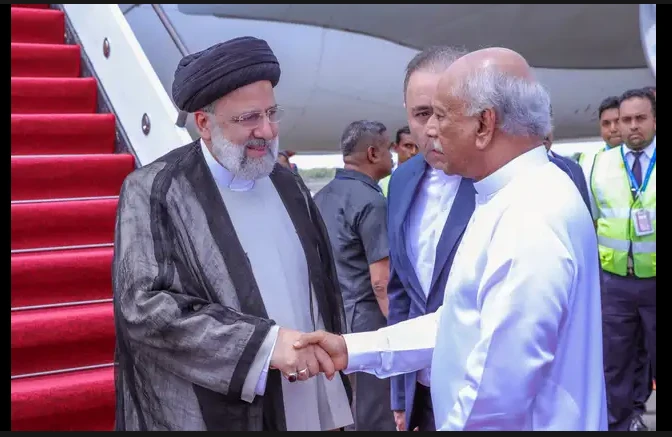 Iran president arrives in Sri Lanka