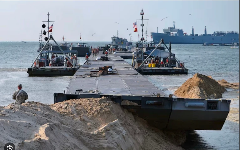 US starts building Gaza aid pier