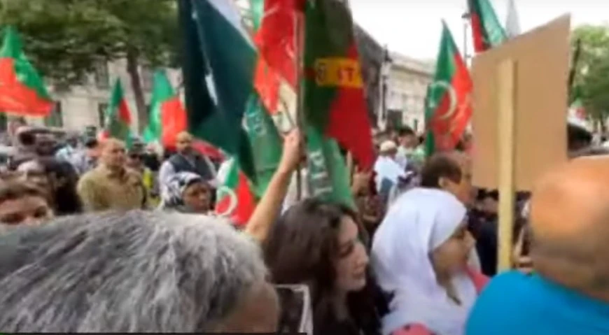 PTI stages protest outside UK PM’s residence