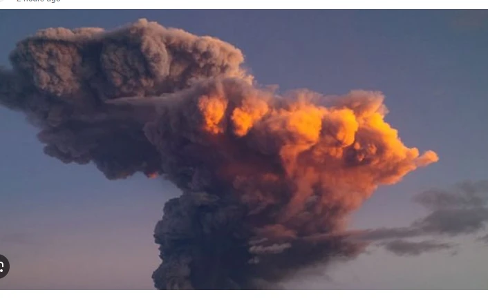 Ecuador volcano rumbles, spews ash cloud