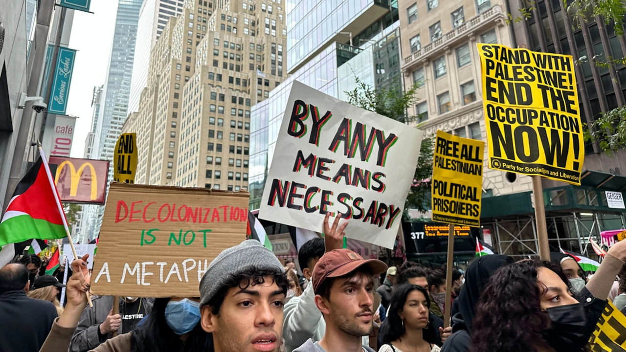 Israeli PM Netanyahu faces protests in New York over Palestinian rights