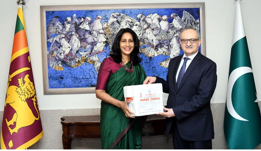 Sri Lanka donates five eye corneas to Pakistan
