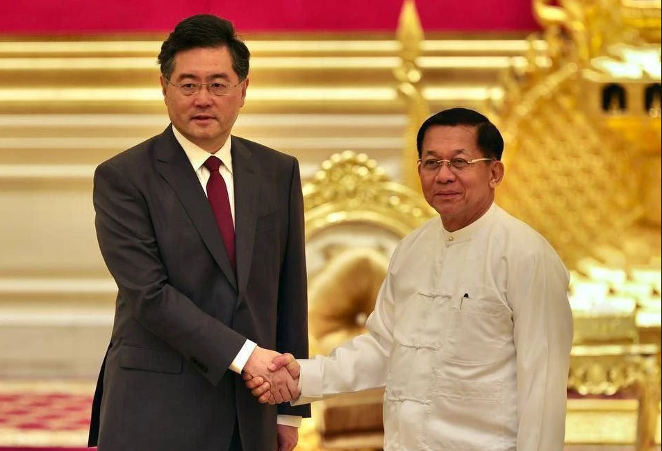 Myanmar Junta chief and China's foreign minister focus on 'stability' amid ongoing clashes