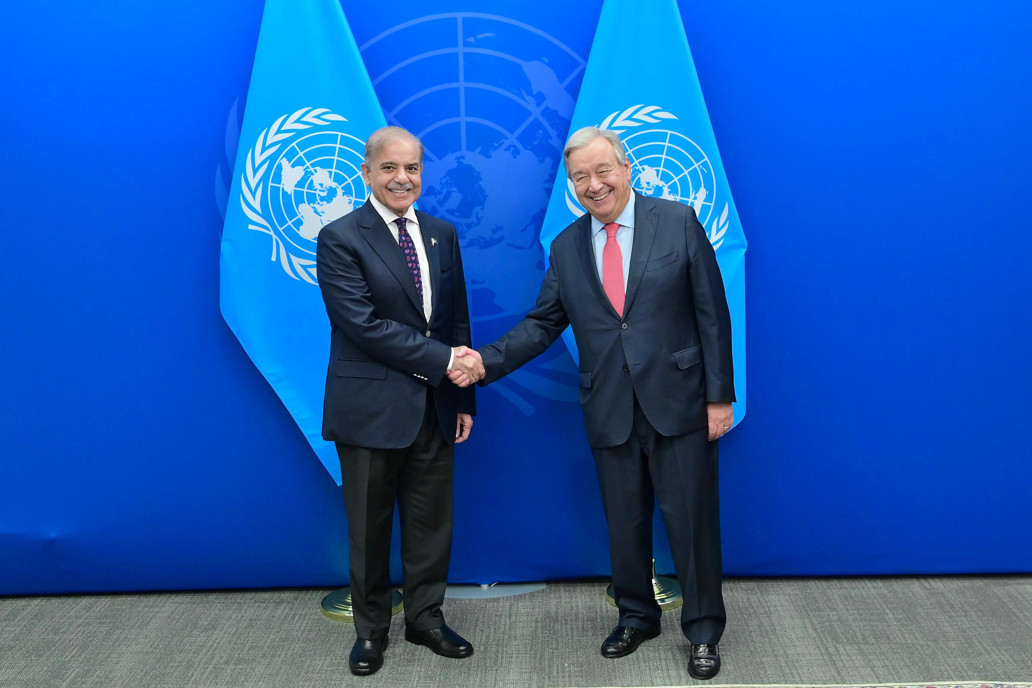 PM Shebaz urges UN Secretary General to implement UNSC resolutions on Kashmir
