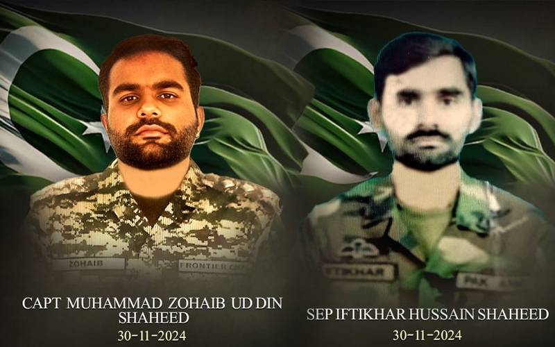 Captain, sepoy martyred in two KP operations against terrorists 